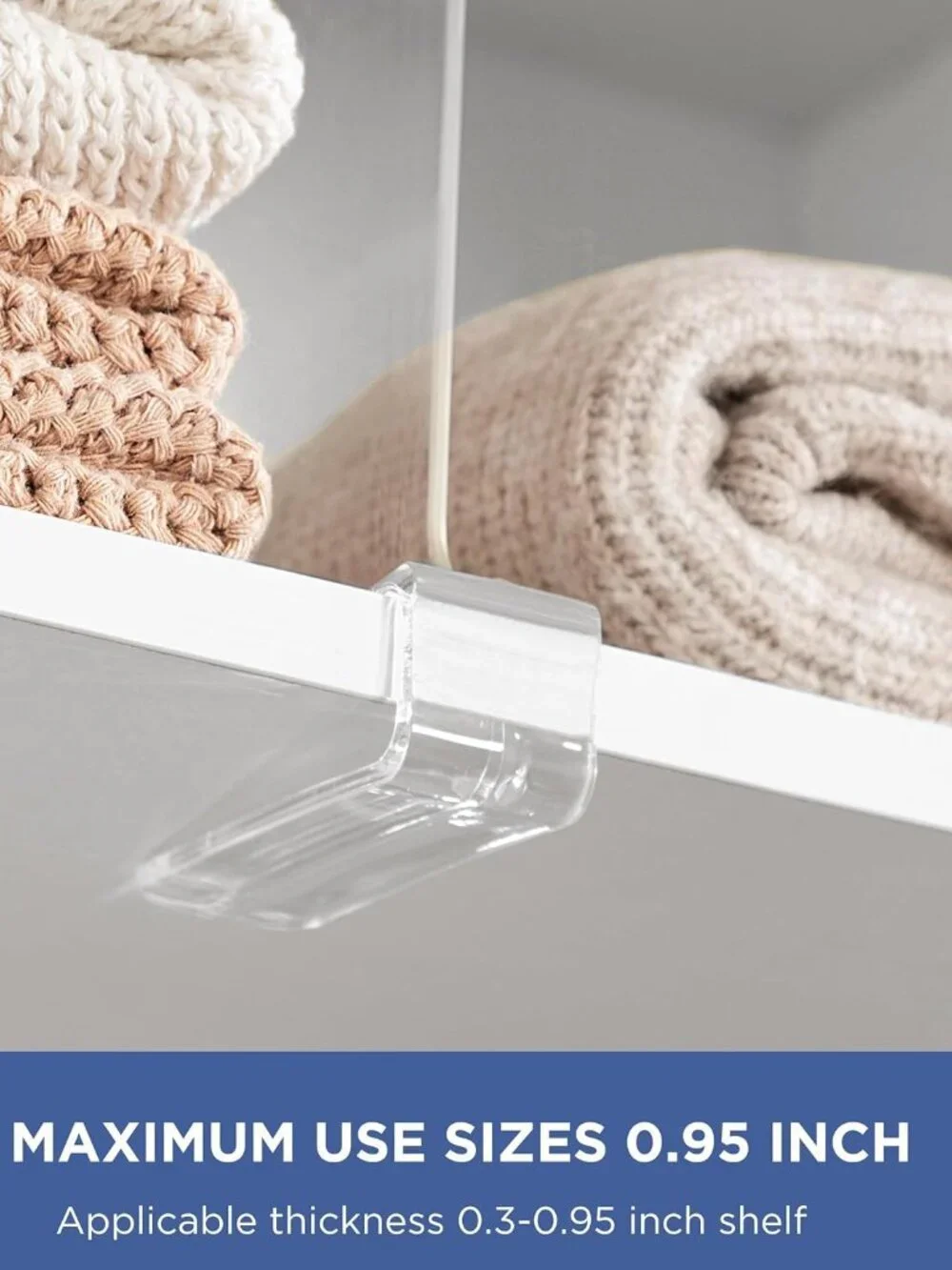 Multi-Functional Clear Acrylic Shelf Dividers - Perfect for Bedroom and Kitchen